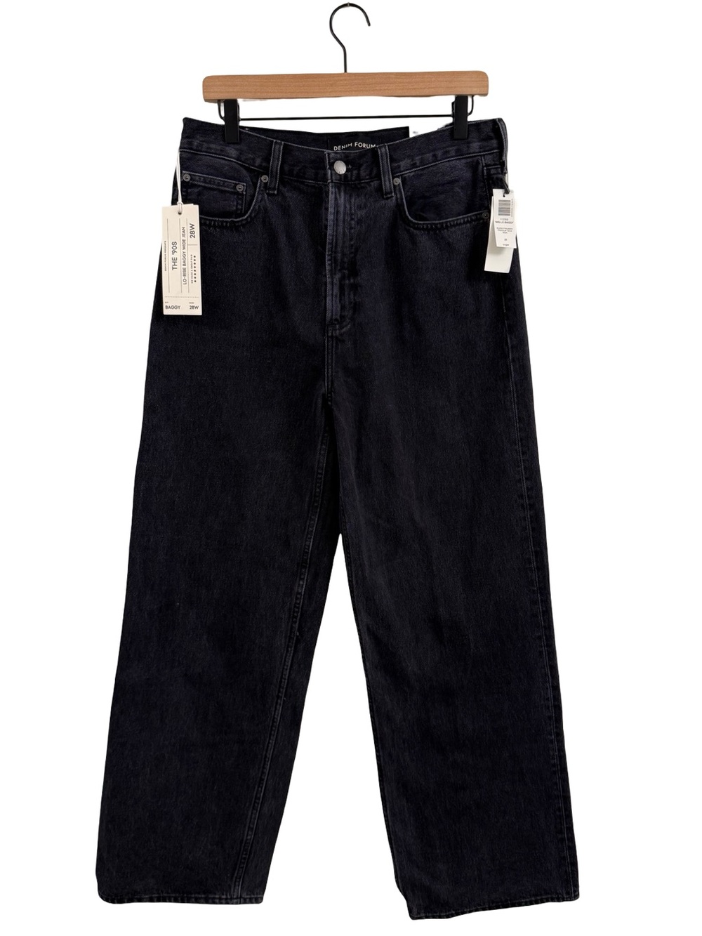 Denim Forum Black Wide Leg Jeans